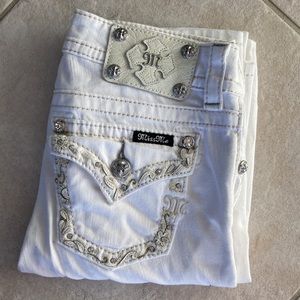 Miss Me White Skinny Jeans